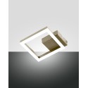 Bard modern LED ceiling light 11watt matt gold 3394-24-225 Fabas. Matt gold metal ceiling light and methacrylate diffuser.