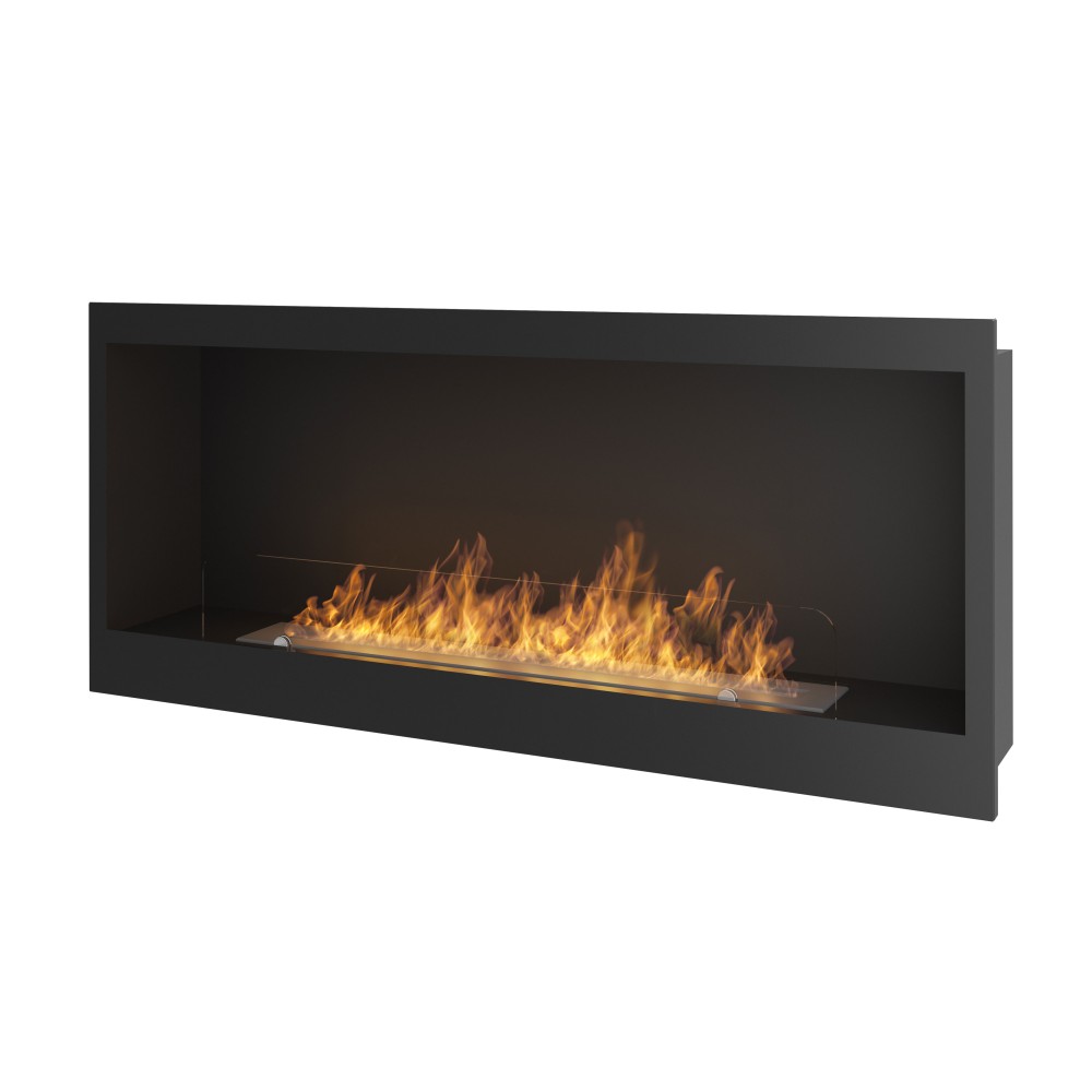 Bioethanol Fireplace Built-in Inside 1200 InFire with Glass