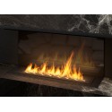 black stainless steel bioethanol insert burner 100cm built-in. 4 liter capacity