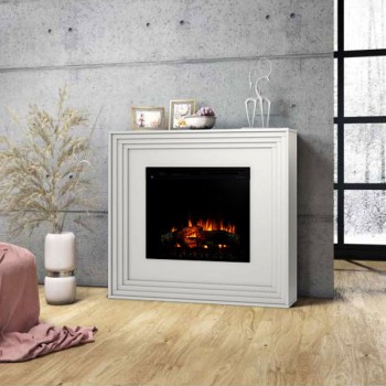 Free-standing electric karta 23-inch MDF laminate floor fireplace with Led. Power of 1400watts