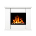 Norte floor-standing electric fireplace with hidden shelves free-standing Led. Built-in hearth sound emulator