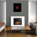 Electric fireplace Paria 28 inches laminate MDF free installation with Led. Power of 1400watt
