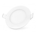 6Watt round recessed LED spotlight ideal for plasterboard, to replace ring nut and spotlight in living rooms or kitchens.