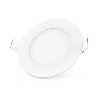6Watt round recessed LED spotlight ideal for plasterboard, to replace ring nut and spotlight in living rooms or kitchens.