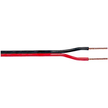Bipolar flat ribbon 2x0.75mm² 100m red and black cable ideal for audio cable or LED strips