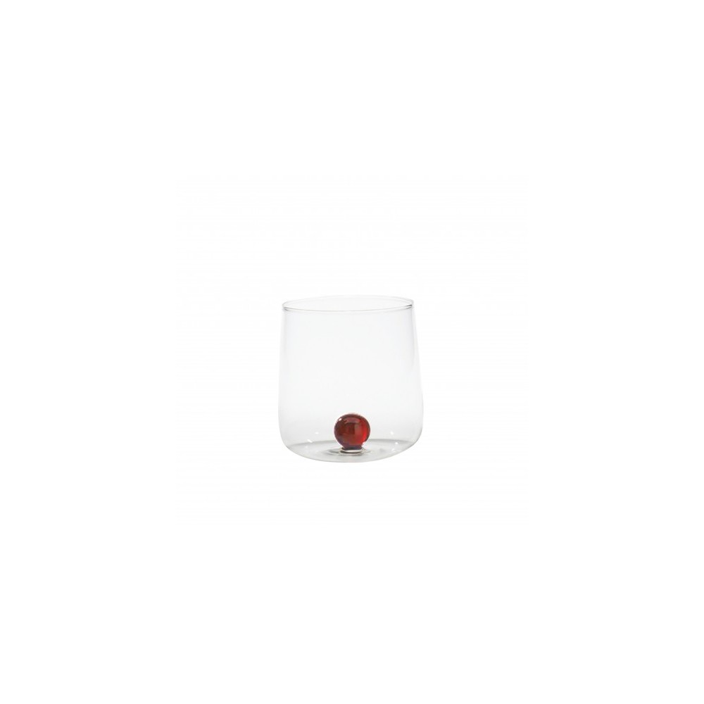 Bilia Zafferano borosilicate glass set 6 pieces color Amber. Resistant to thermal shock