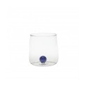 Bilia Zafferano borosilicate glass set 6 pieces color Blue. Resistant to thermal shock