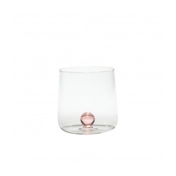 Bicchiere borosilicato Bilia Zafferano set 6 pezzi colore Rosa. Resistente agli shock termici
