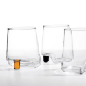 Gamba de Vero Zafferano Bicchiere in vetro borosilicato colore trasparente box 6 pezzi. resistente agli shock termici
