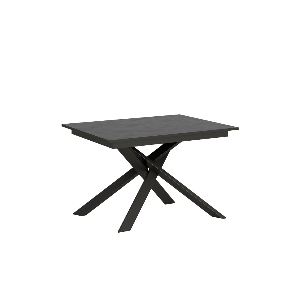 Extendable table 90x120/180 cm Ganty Anthracite Spatula - Anthracite edge Anthracite frame