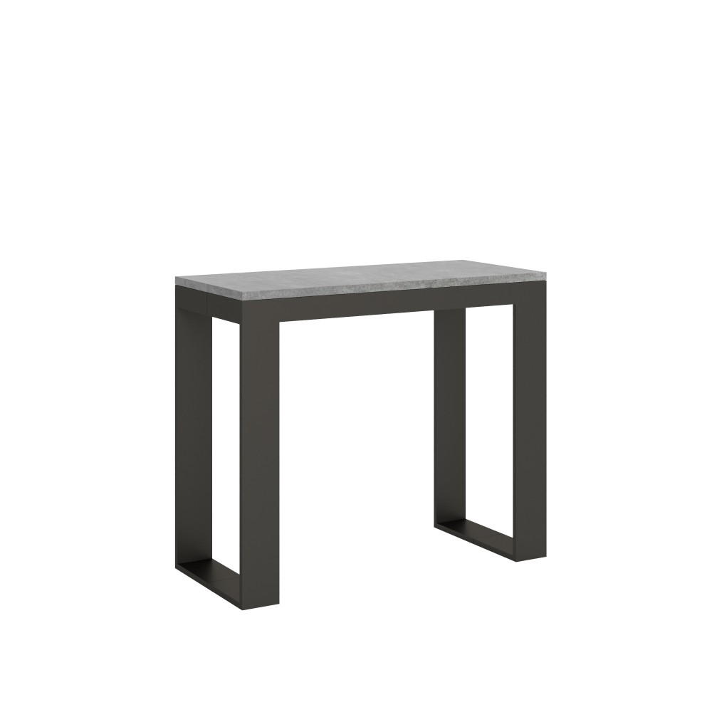 Extendable console 90x40/196 cm Tecno Small Evolution Cement Anthracite frame