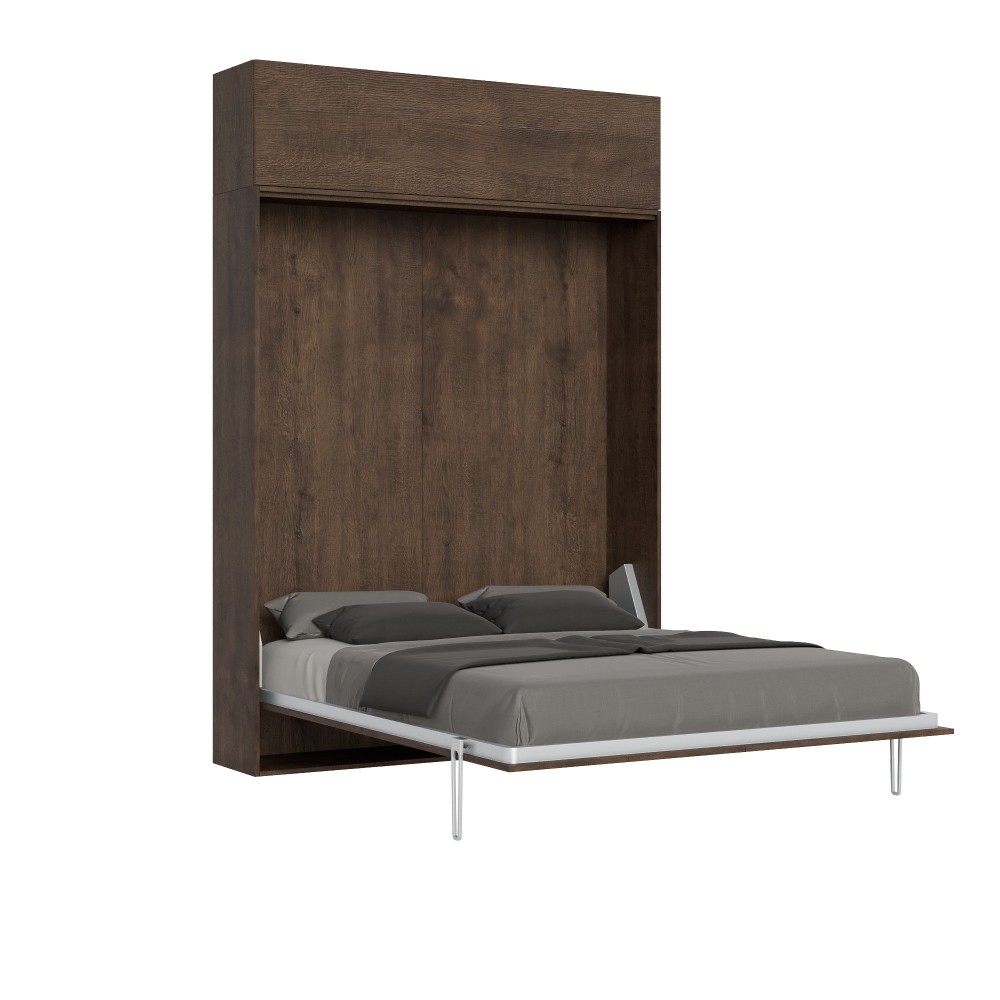 Kentaro Noce double bed with transom wall unit