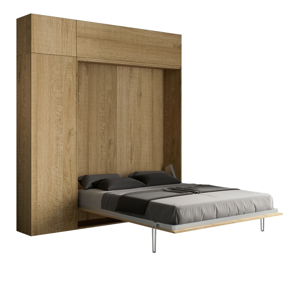 Kentaro Quercia Natura double bed with column - transom wall unit - wall unit above column