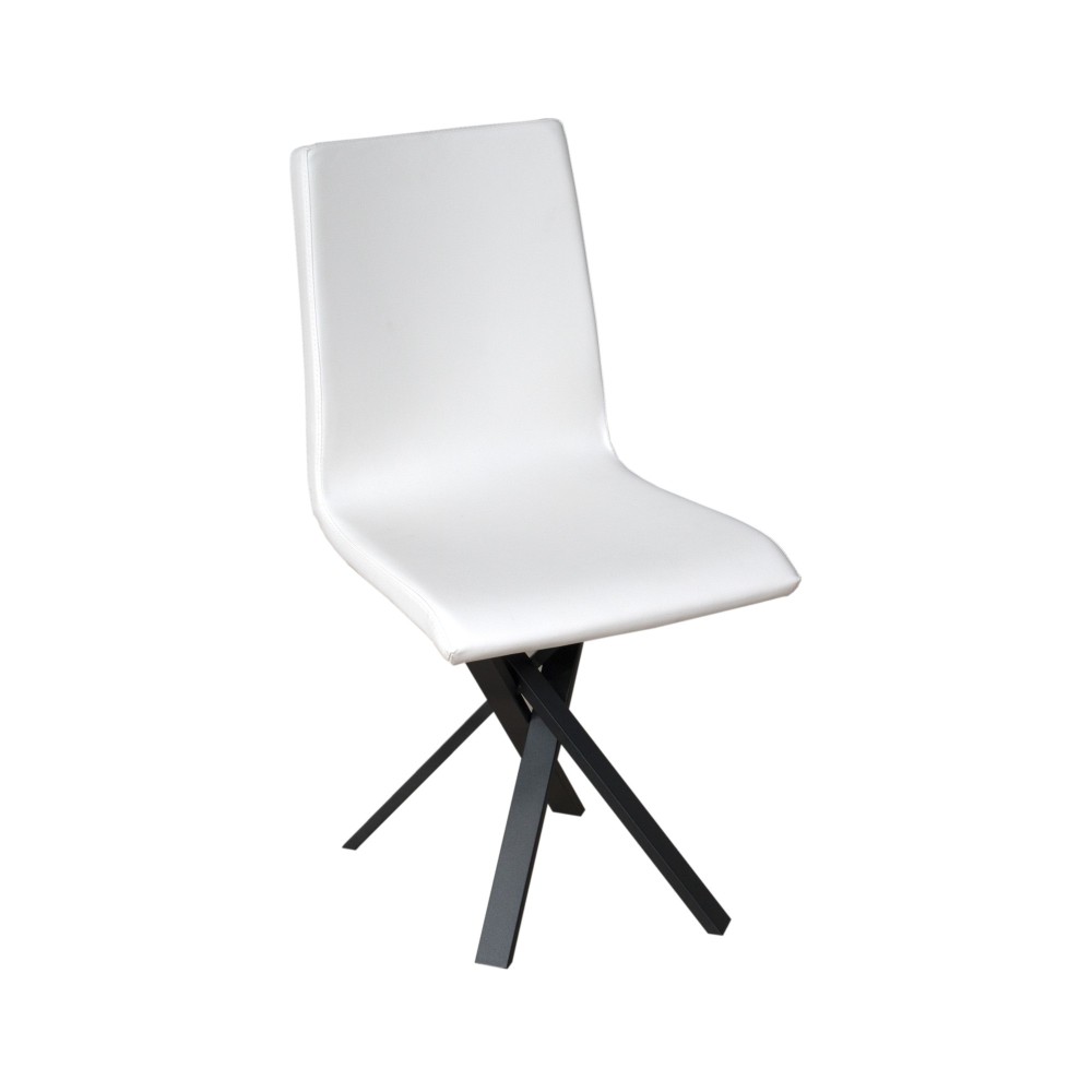 Aury chair Anthracite legs cushion White 01 (Volantis type)