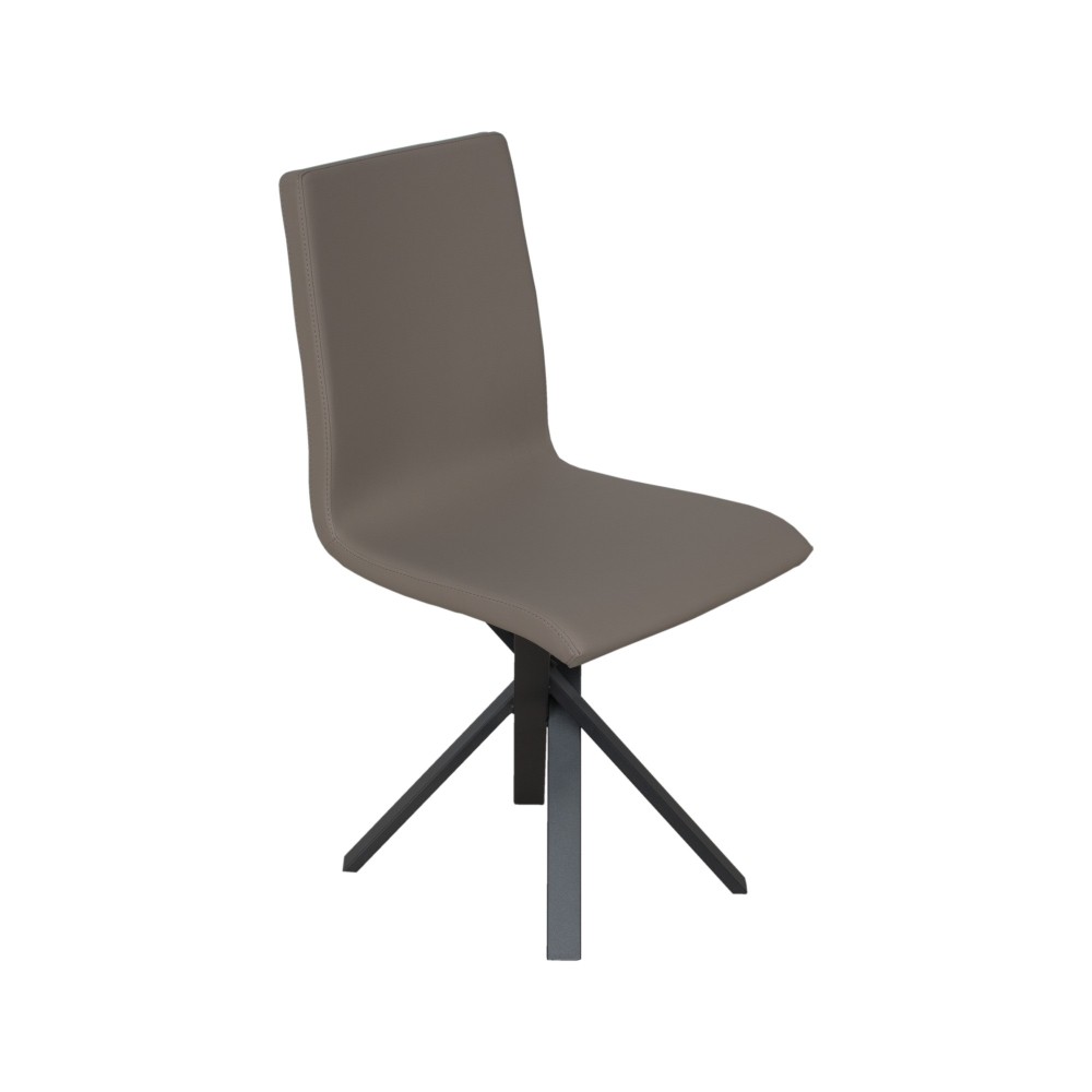Aury chair Anthracite legs cushion Tortora 52 (Volantis type)