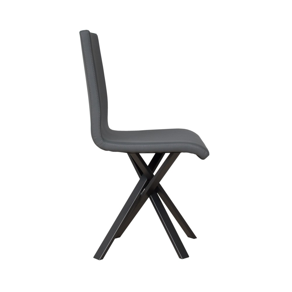 Aury chair Anthracite legs Gray cushion 11 (Volantis type)