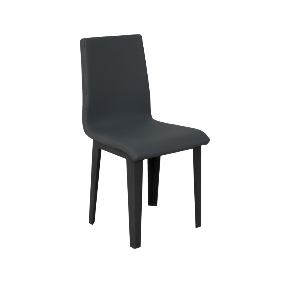 Armida chair Anthracite legs gray cushion 11 (Conical legs)
