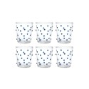 Zafferano Party Tumbler Blue 45 Cl Set 6 Pieces In Glass