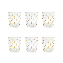 Zafferano Party Tumbler Golden Yellow 45 Cl Set 6 Pieces In Glass