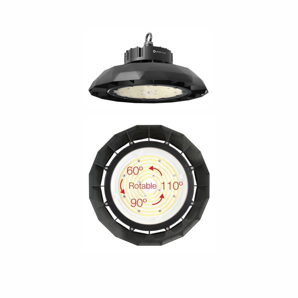 Industrial LED lamp UFO LENS SWITCH 60W/80W/100W 100-260V. Ideal for warehouses and sheds