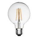 Lampadina a led a globo trasparente con filamenti. Potenza 10watt. Ideale per ambienti vintage.