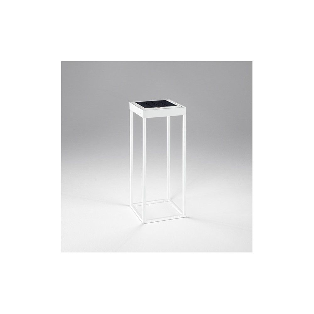 Lampada da tavolo solare e ricaricabile CAGE di Perenz Bianco Opaco H50cm