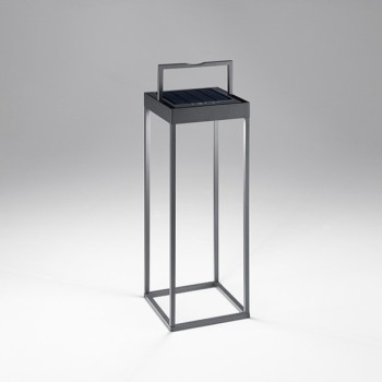 CAGE solar and rechargeable table lamp by Perenz Dark Grey H50cm