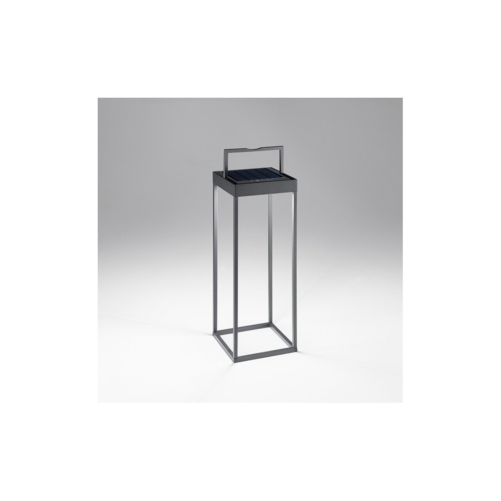 CAGE solar and rechargeable table lamp by Perenz Dark Grey H50cm