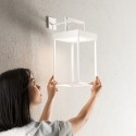 Matt white metal support to transform CAGE into a wall light