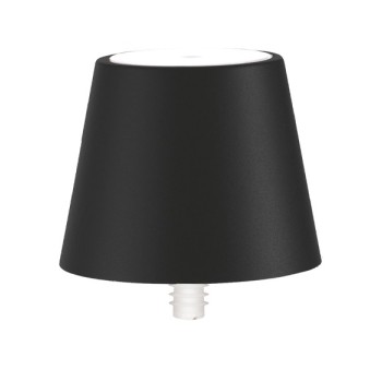 Poldina STOPPER LED lamp by Zafferano, rechargeable and portable, Black colour