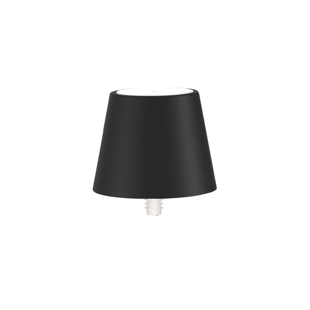 Poldina STOPPER LED lamp by Zafferano, rechargeable and portable, Black colour