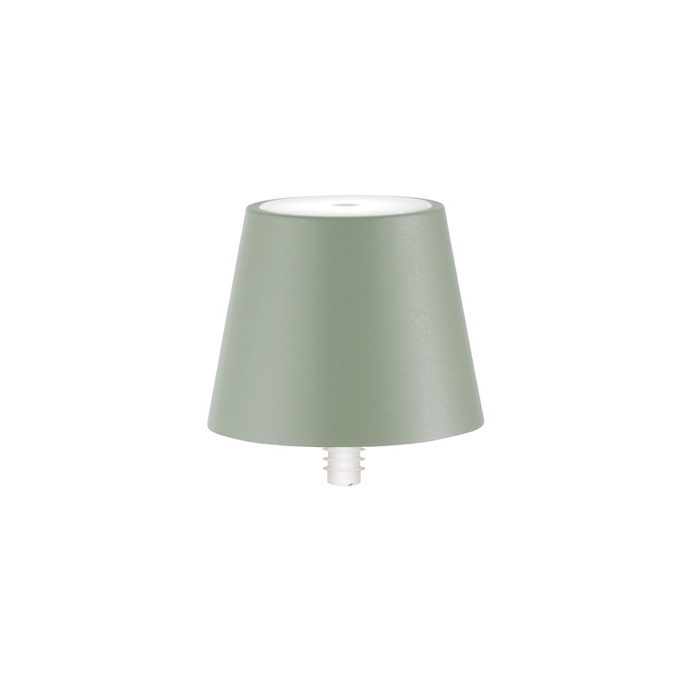 Poldina STOPPER LED lamp by Zafferano, rechargeable and portable, Sage green colour