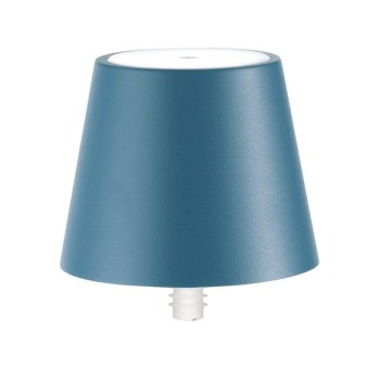 Poldina STOPPER LED lamp by Zafferano, rechargeable and portable, Avio blue colour