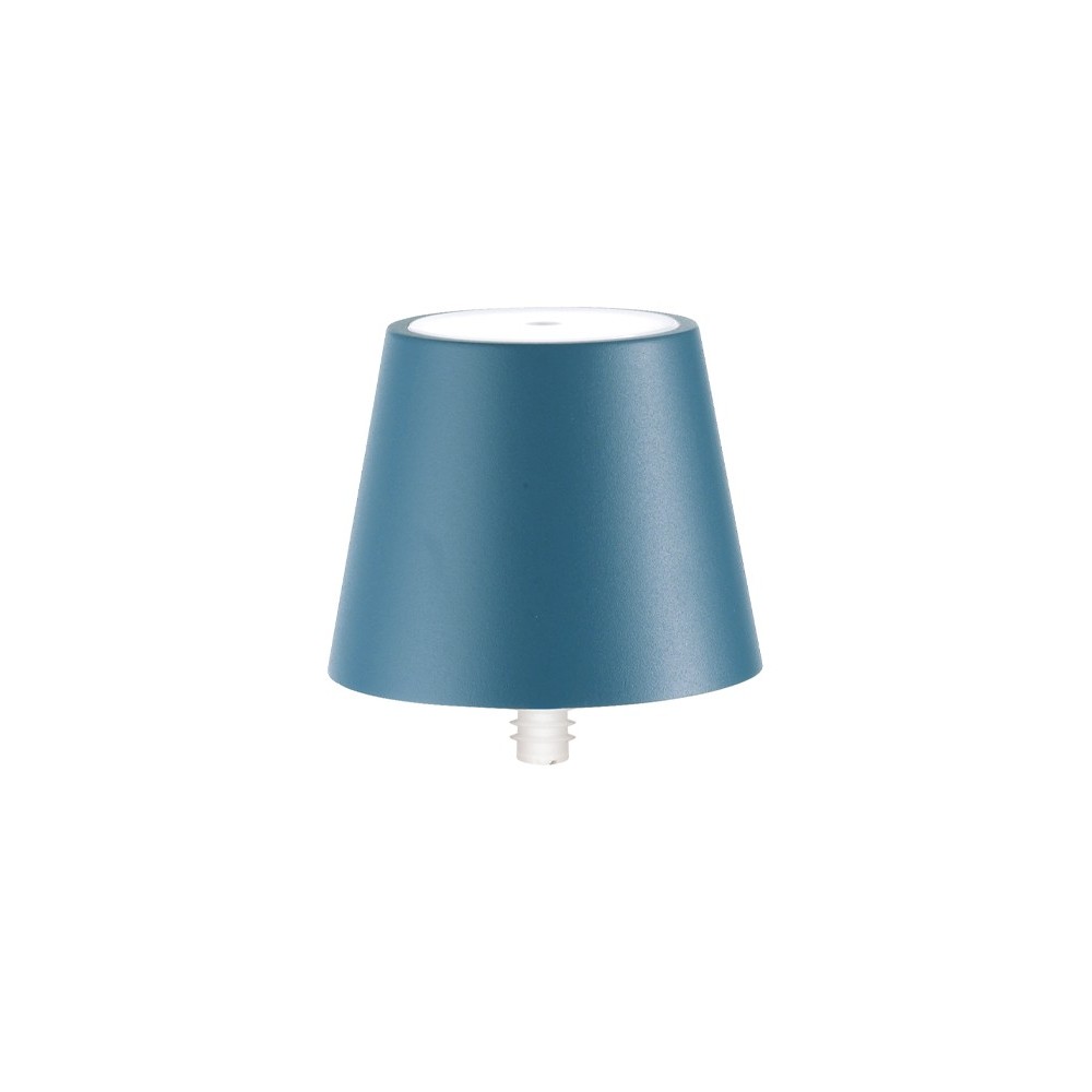 Poldina STOPPER LED lamp by Zafferano, rechargeable and portable, Avio blue colour
