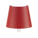 Poldina STOPPER LED lamp by Zafferano, rechargeable and portable, Red colour