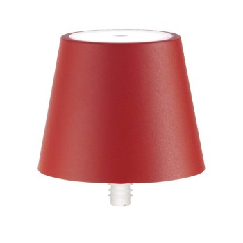 Poldina STOPPER LED lamp by Zafferano, rechargeable and portable, Red colour