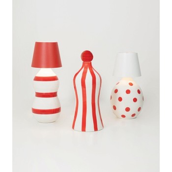 Lido - Zafferano Ceramic bottle with Red stripes