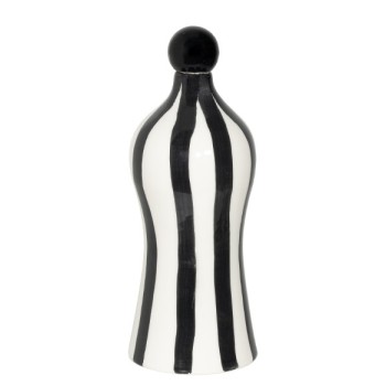 Lido - Zafferano Ceramic bottle with Black stripes