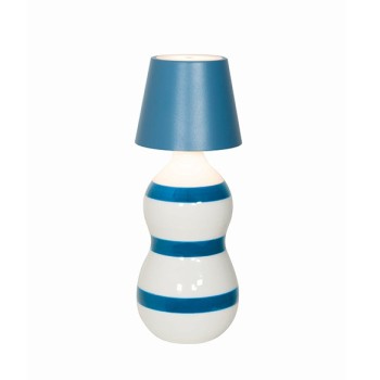 Lido - Zafferano Ceramic bottle with Light Blue bands