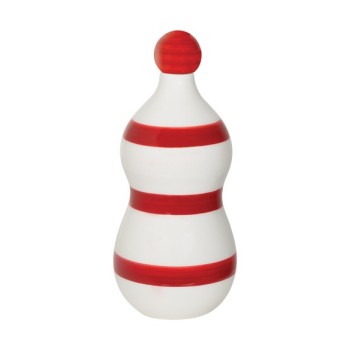Lido - Bottiglia in ceramica a fasce Rosse Zafferano