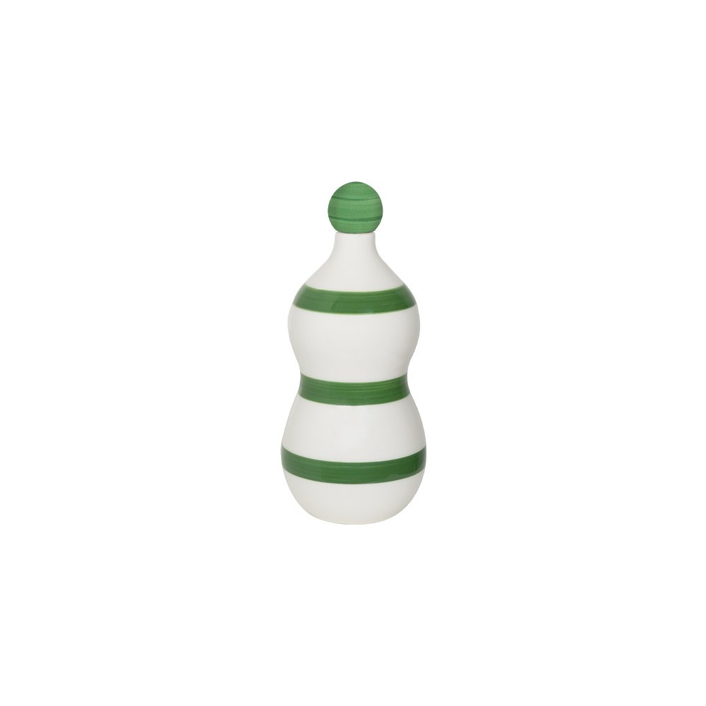 Lido - Bottiglia in ceramica a fasce Verdi Zafferano