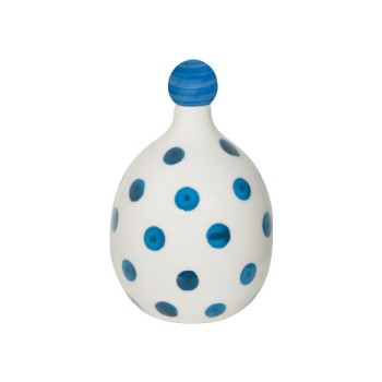 Lido - Bottiglia in ceramica a Pois Azzurre Zafferano