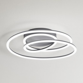 SPIRA LED ceiling light in metallic gray 68W Perenz