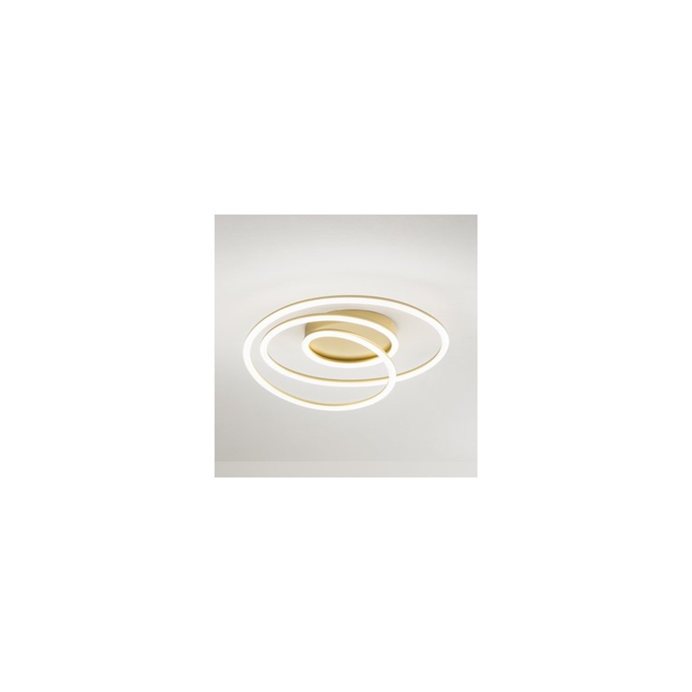 SPIRA LED ceiling light in bruched Gold 68W Perenz
