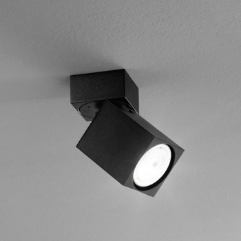 CONNECT adjustable black square led wall light 1xGu10 Perenz