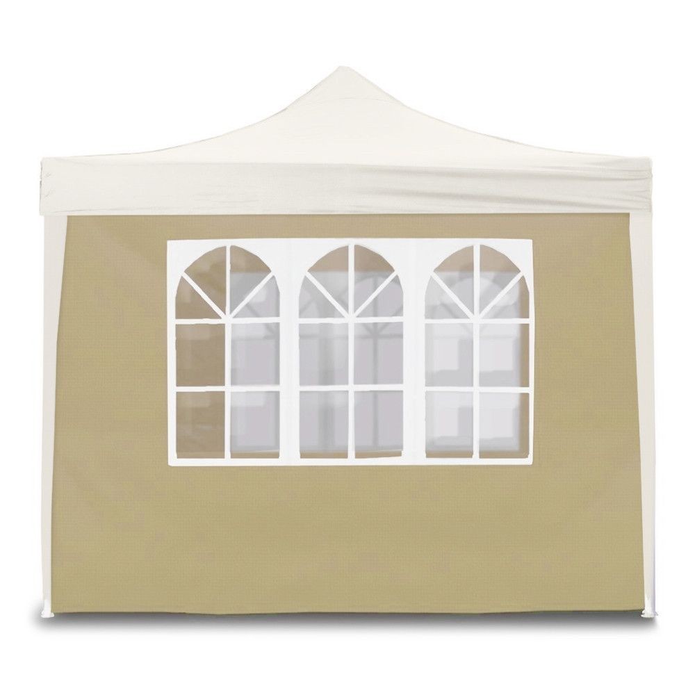 3x2m beige side cover with windows for 3x3m foldable gazebo