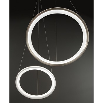 EDGE pendant chandelier with LED 66W matt white Perenz