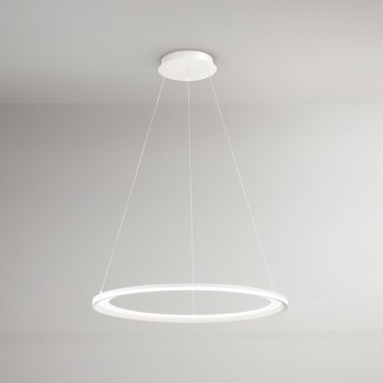 EDGE pendant chandelier with LED 86W Matt White Perenz