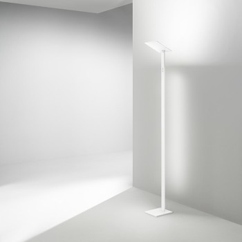 White LED floor lamp QUADRA in metal H.180 cm Perenz