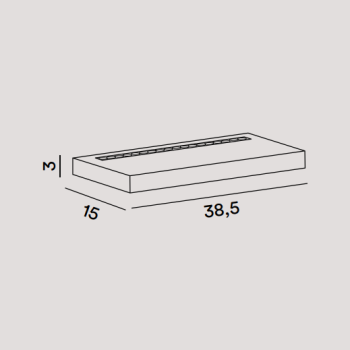 Applique BED da parete a led in alluminio 22W 38.5 cm Bianca Perenz